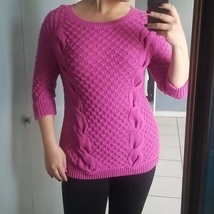 [2 for $10] Dorothy pink embroidered sweater